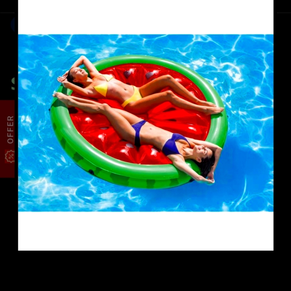 Juicy Watermelon Island Pool Float - Red and Green